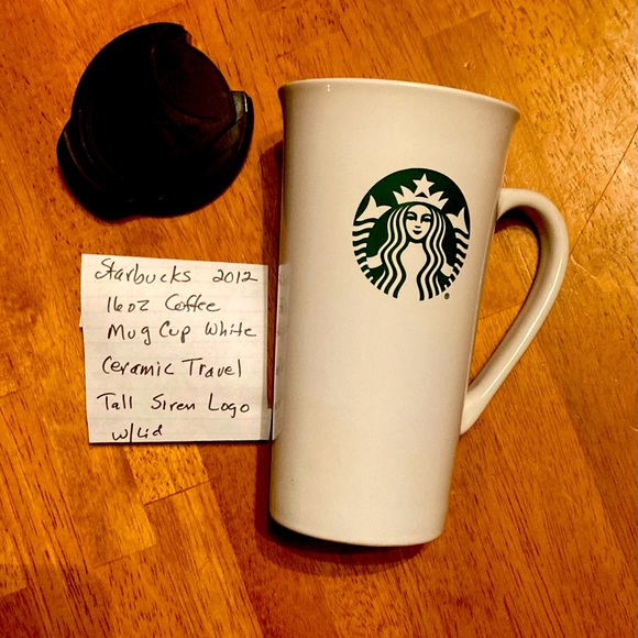 Starbucks Dining Starbucks Travel Mug White Ceramic Wlid 22 Poshmark